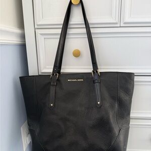 Michael Kors Black Pebbled Leather Tote